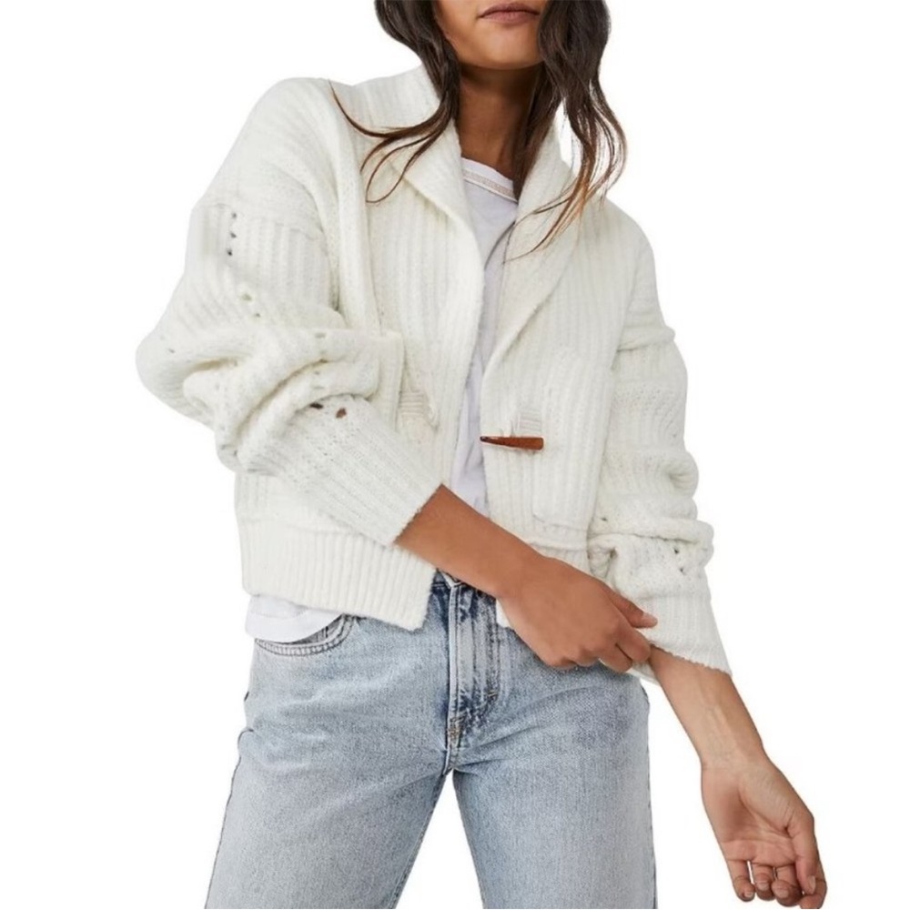 Free People We The Free Ivory Jackson Cardi Size Small